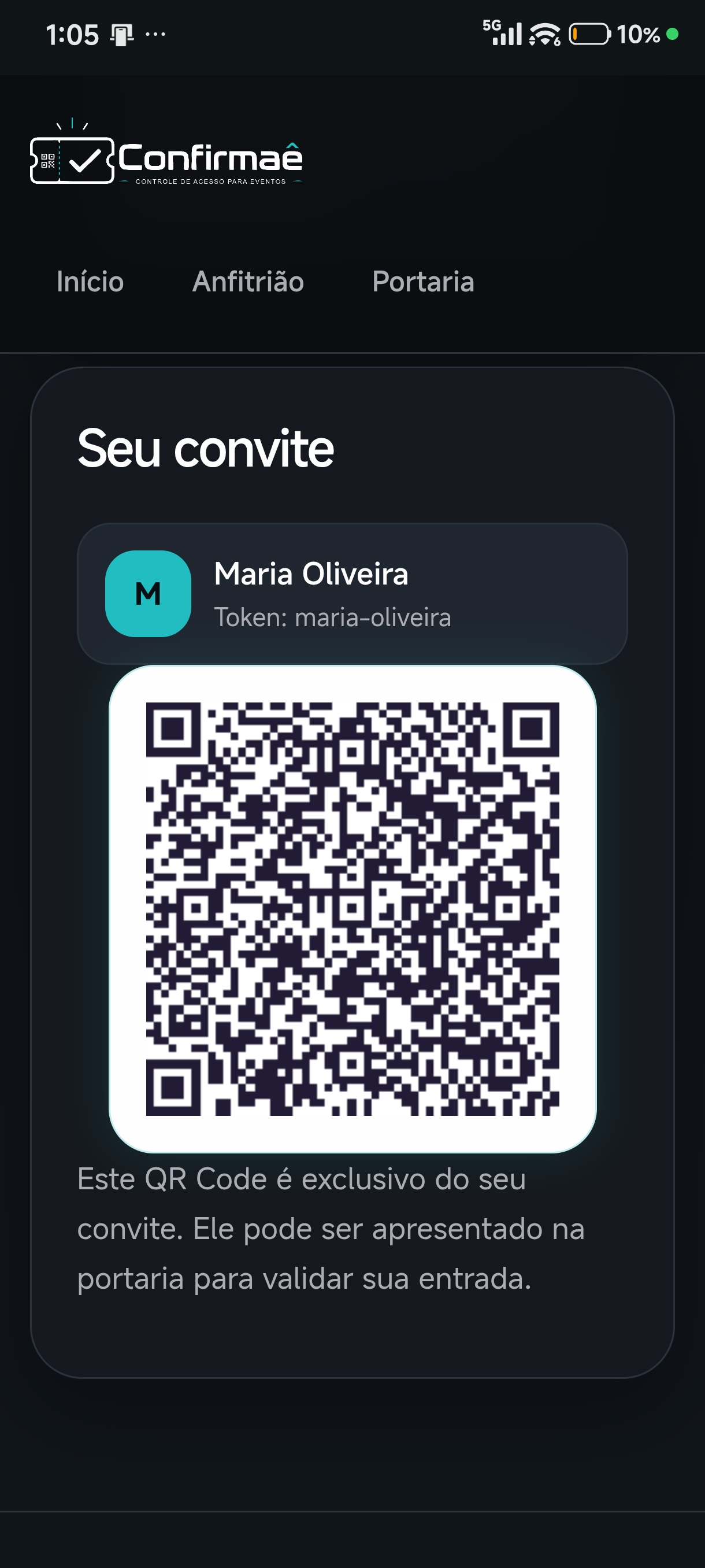 Convite digital individual do Confirmaê